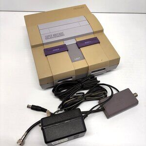 Super Nintendo SNES Gaming Console Only Plus Cords - As Is Parts or Repair